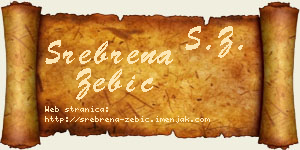 Srebrena Zebić vizit kartica